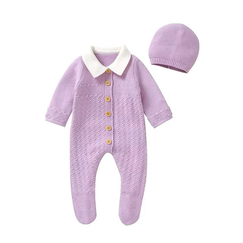Primera Puesta de Botones Lila con Gorro